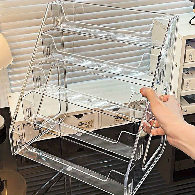 Bookshelf 5 Tier - Estantería acrílica de 3/5 niveles, expositor