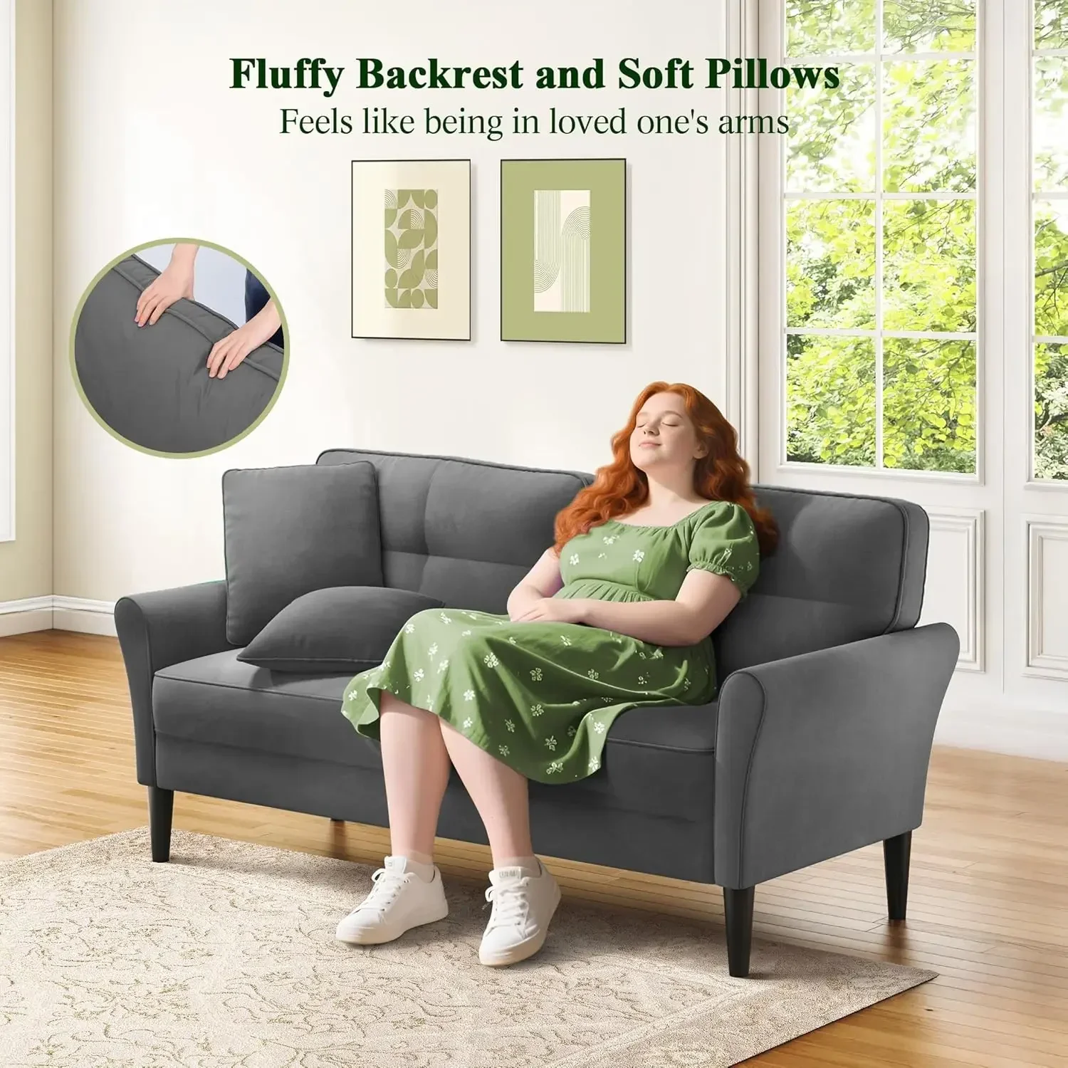 Office Furniture For Small Spaces - Sofá Loveseat de 69 Pulgadas, Sofás