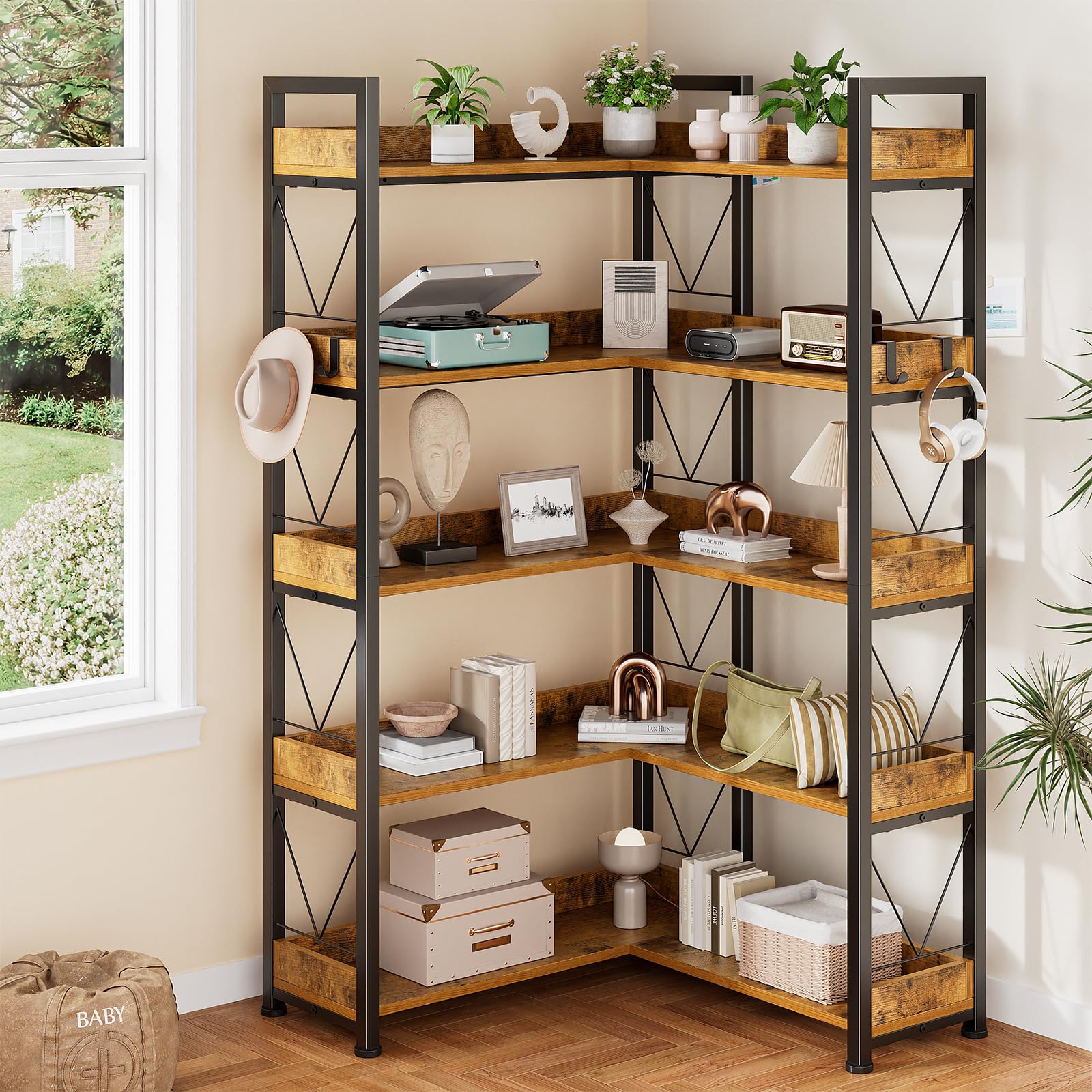 Bookshelf 5 Tier - Estantería en forma de L JHK