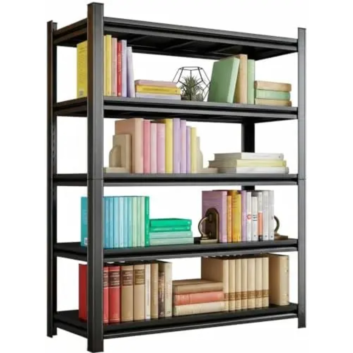 Bookshelf 5 Tier - Estantería de 5 Niveles Resistente, Librería