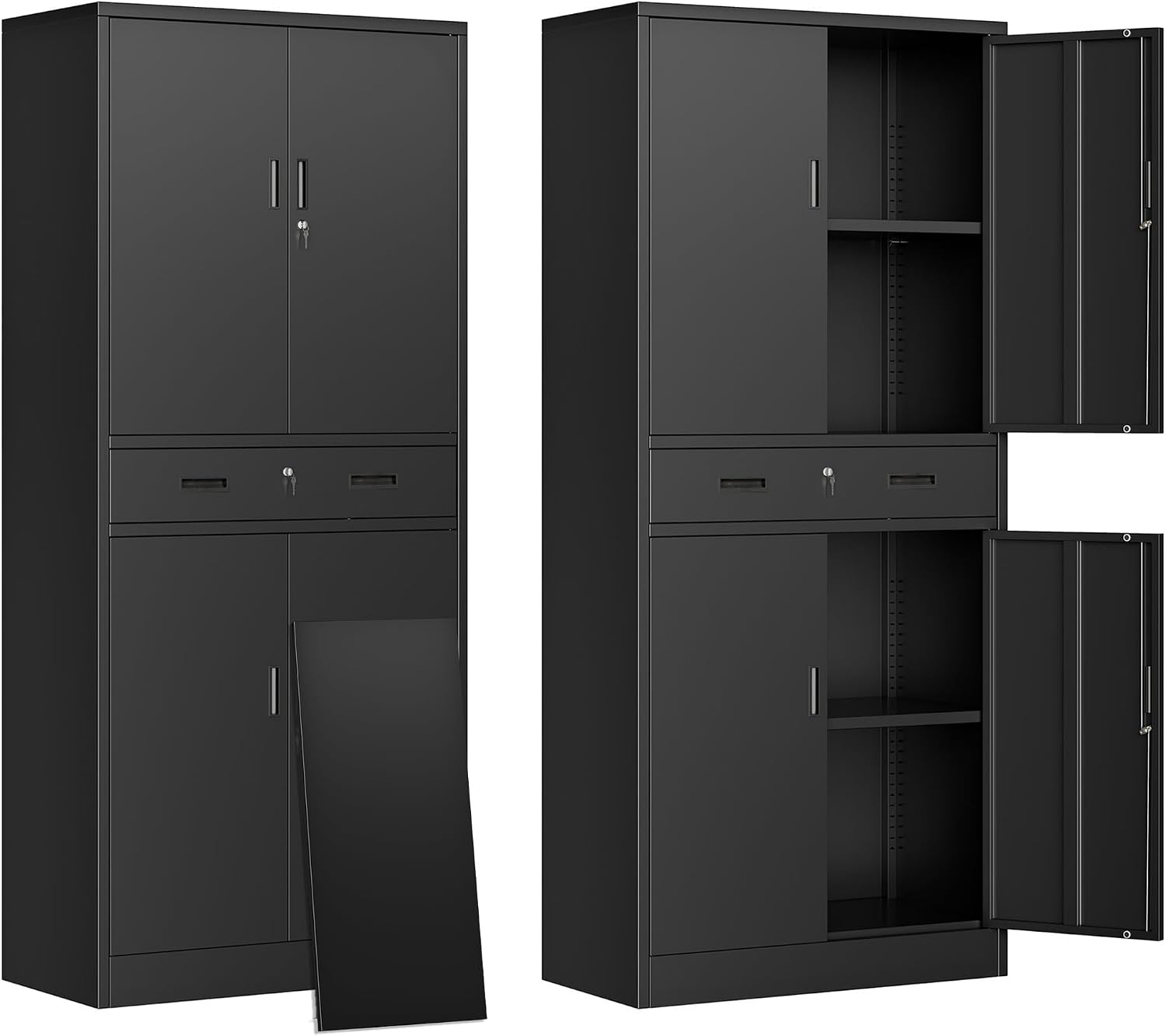 Office Storage Cabinet - Armario de Almacenamiento Metálico Alto con