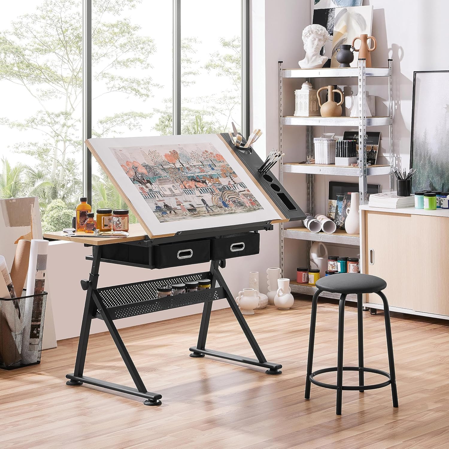 Mesa de dibujo ajustable con t - Office Furniture And Desks reseña y precio