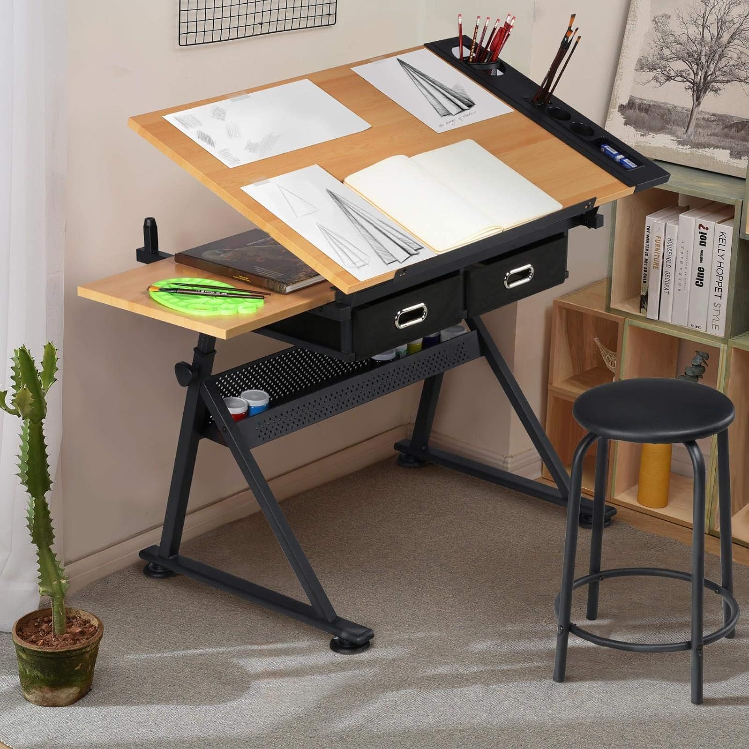 Mesa de dibujo ajustable con t - Office Furniture And Desks reseña y precio