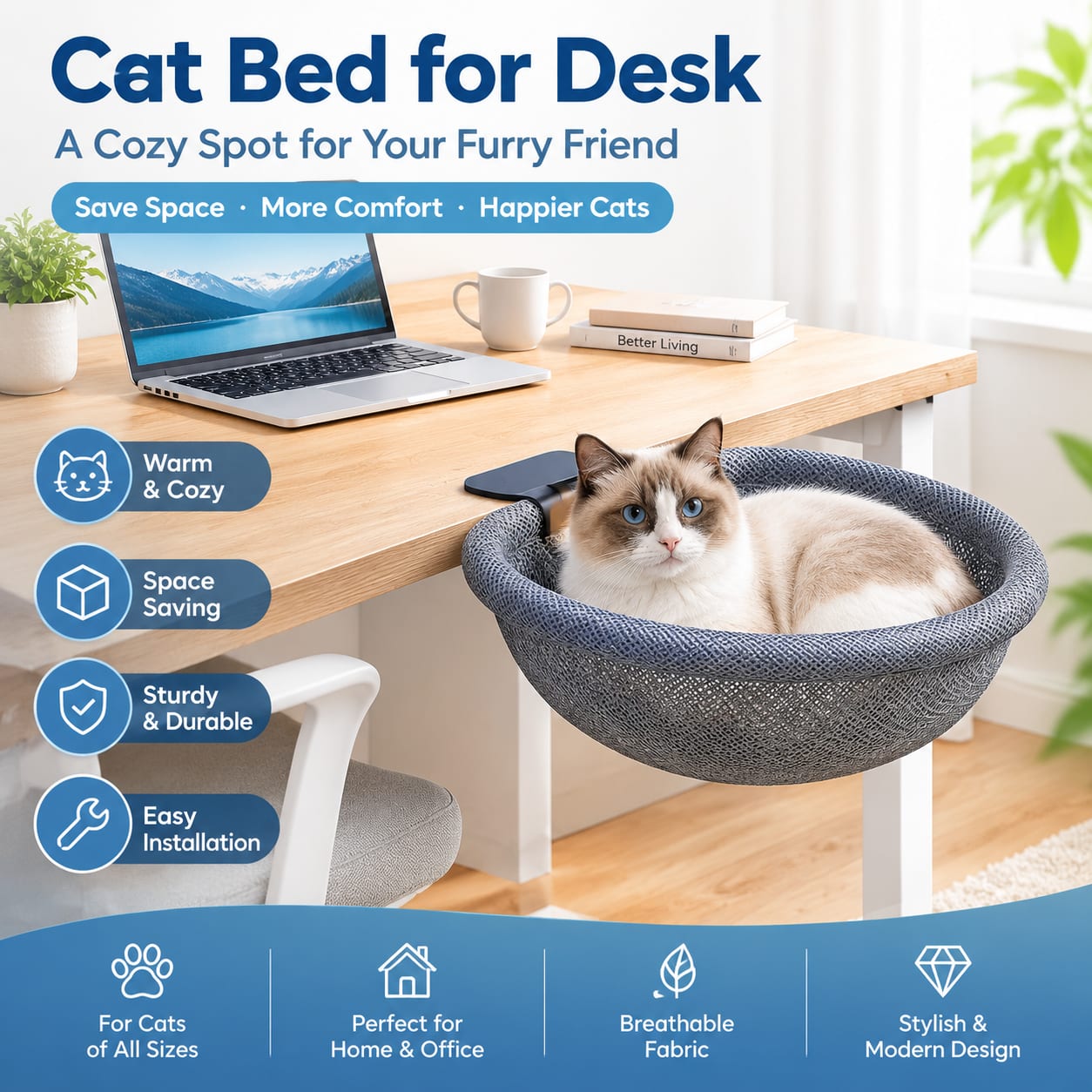 Hamaca plegable y transpirable - Under Desk Hammock reseña y precio