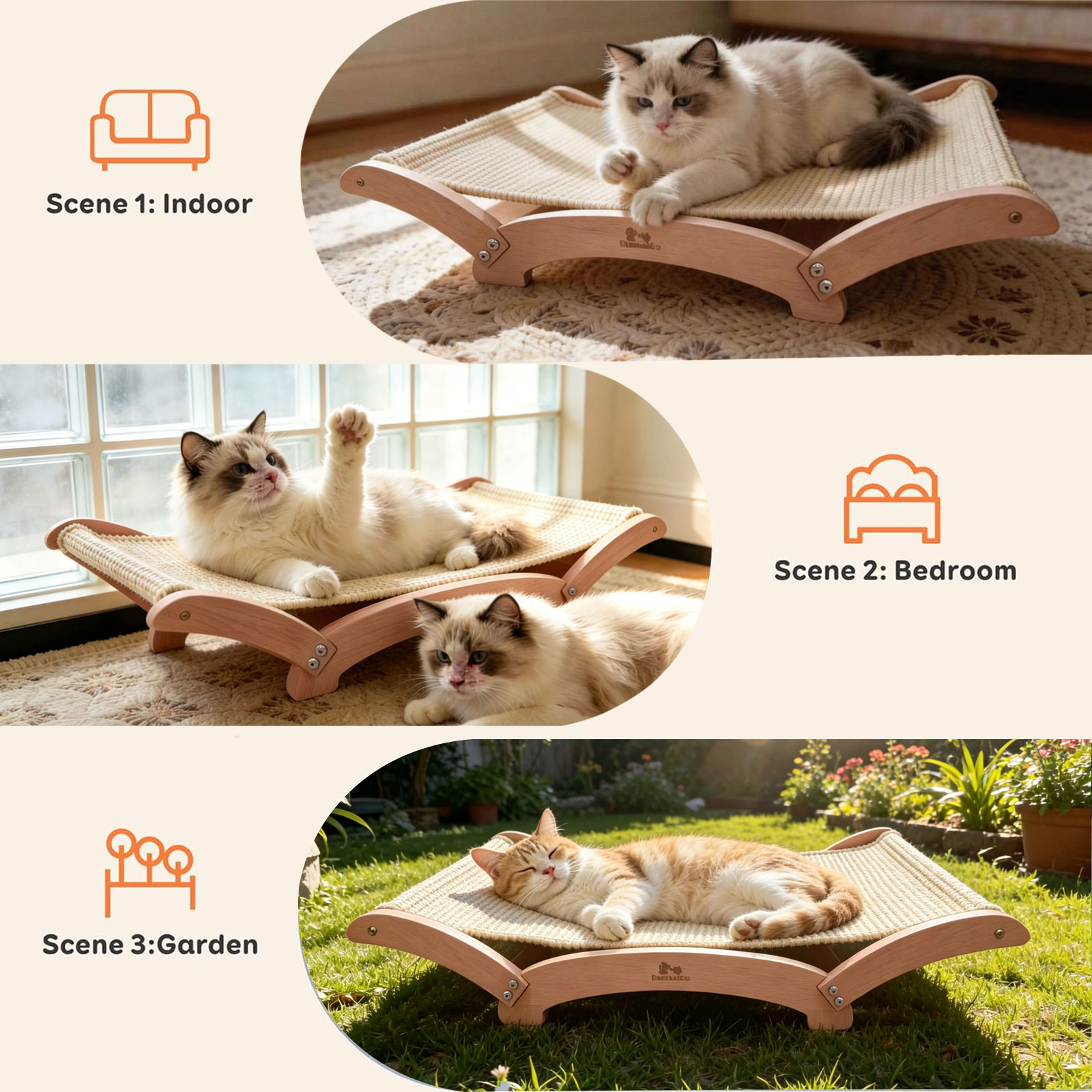 Cama Rascador de Sisal para Ga - Under Desk Hammock reseña y precio