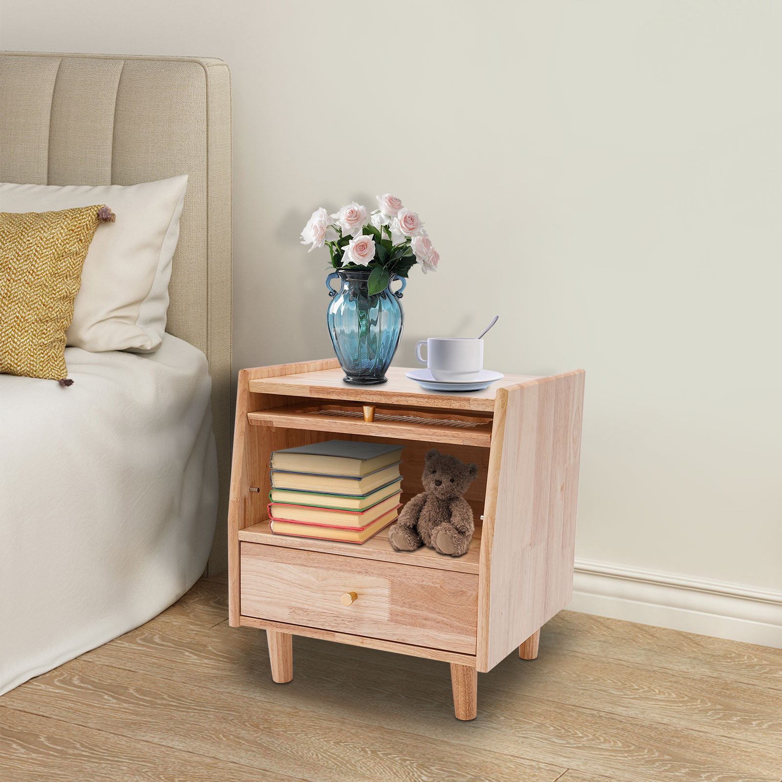 Mesita de noche de 2 niveles c - Office Furniture For Small Spaces reseña y precio