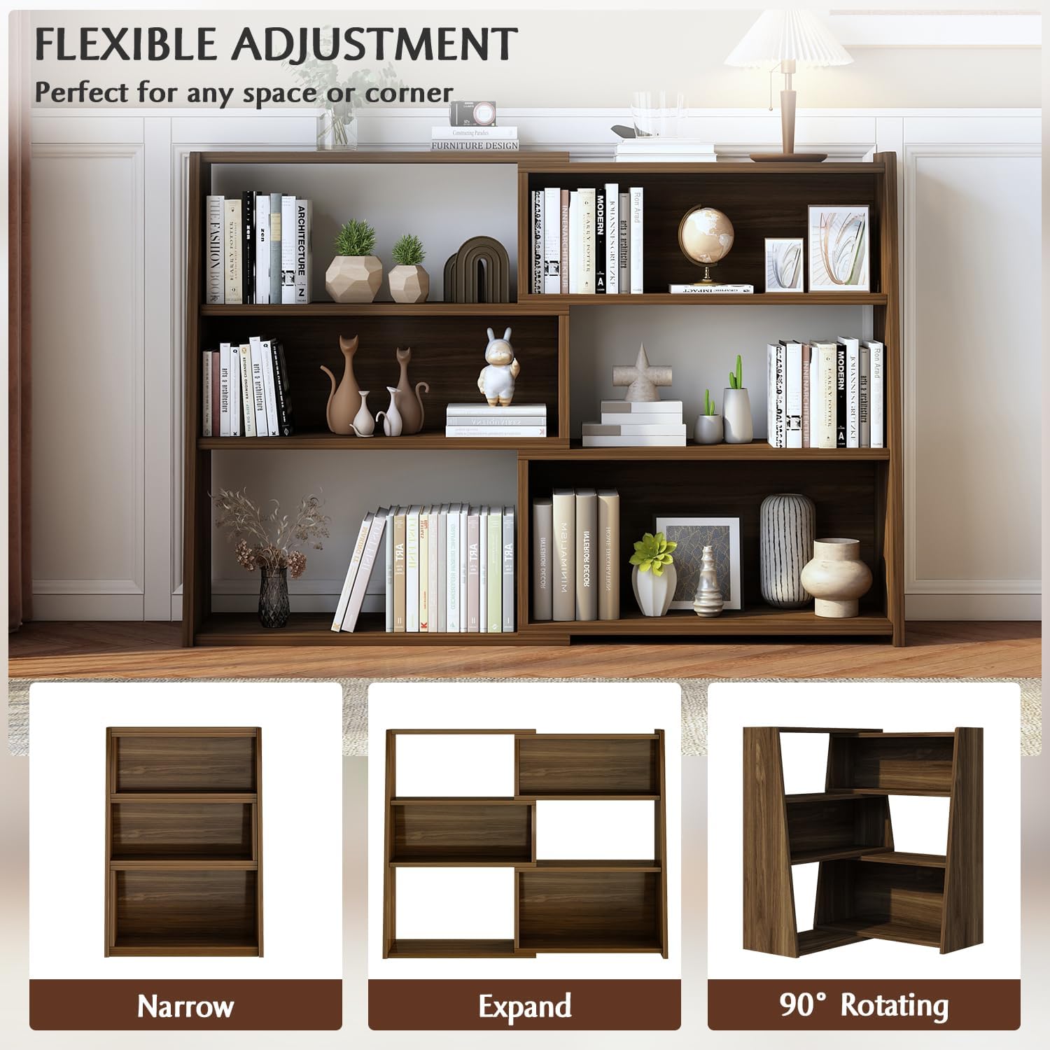 Estantería de madera extensibl - Office Furniture For Small Spaces reseña y precio