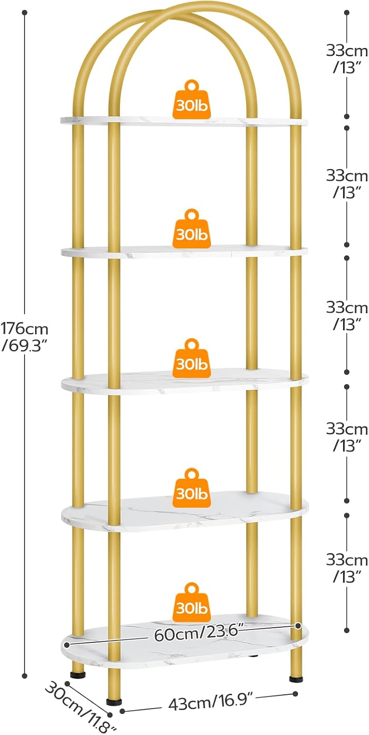HOOBRO Estantería Abierta de 5 - Bookshelf 5 Tier reseña y precio