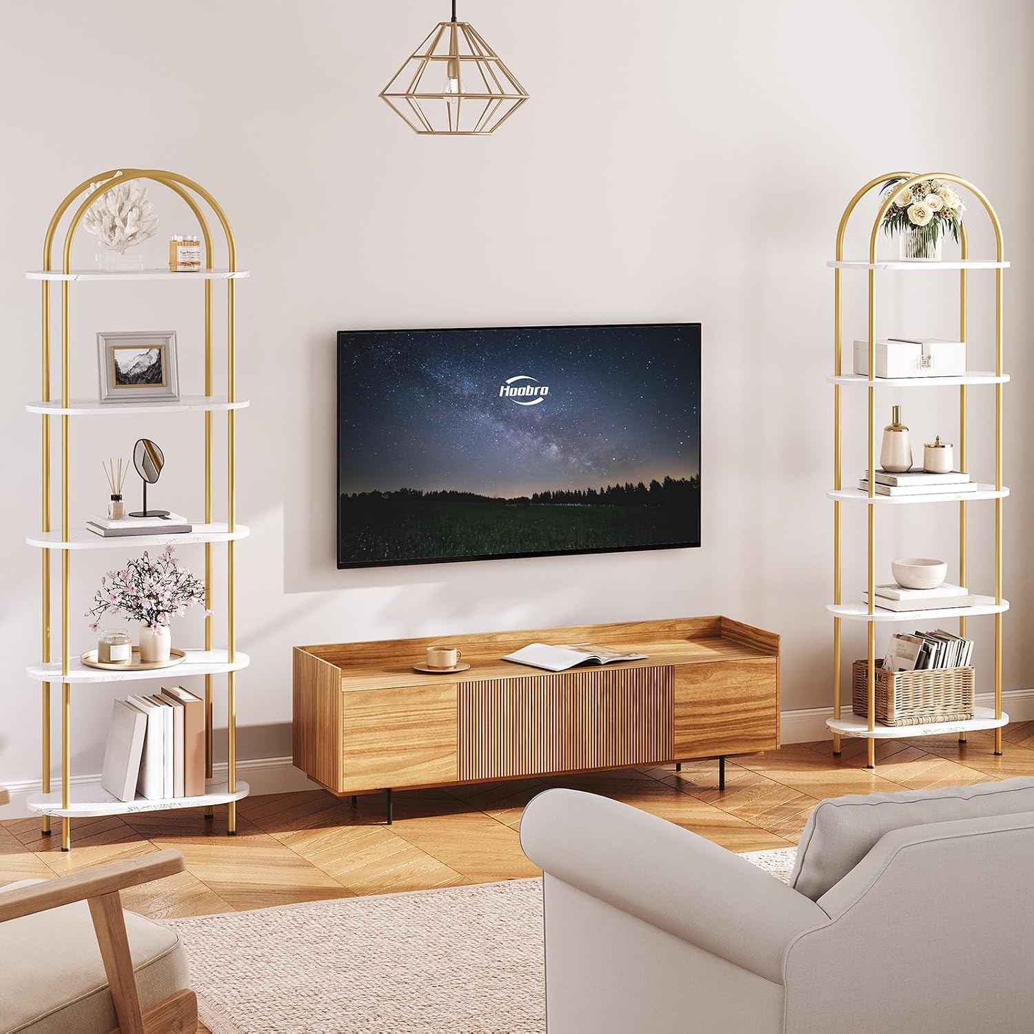 HOOBRO Estantería Abierta de 5 - Bookshelf 5 Tier reseña y precio