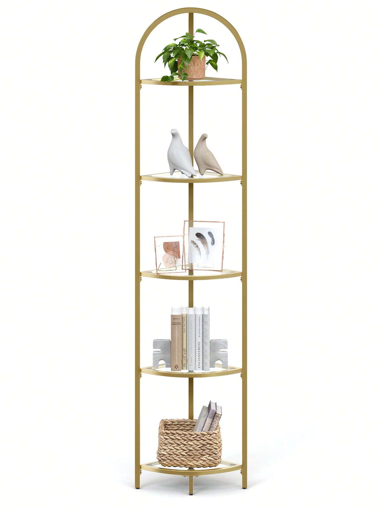 Estante de esquina, estantería - Bookshelf 5 Tier reseña y precio