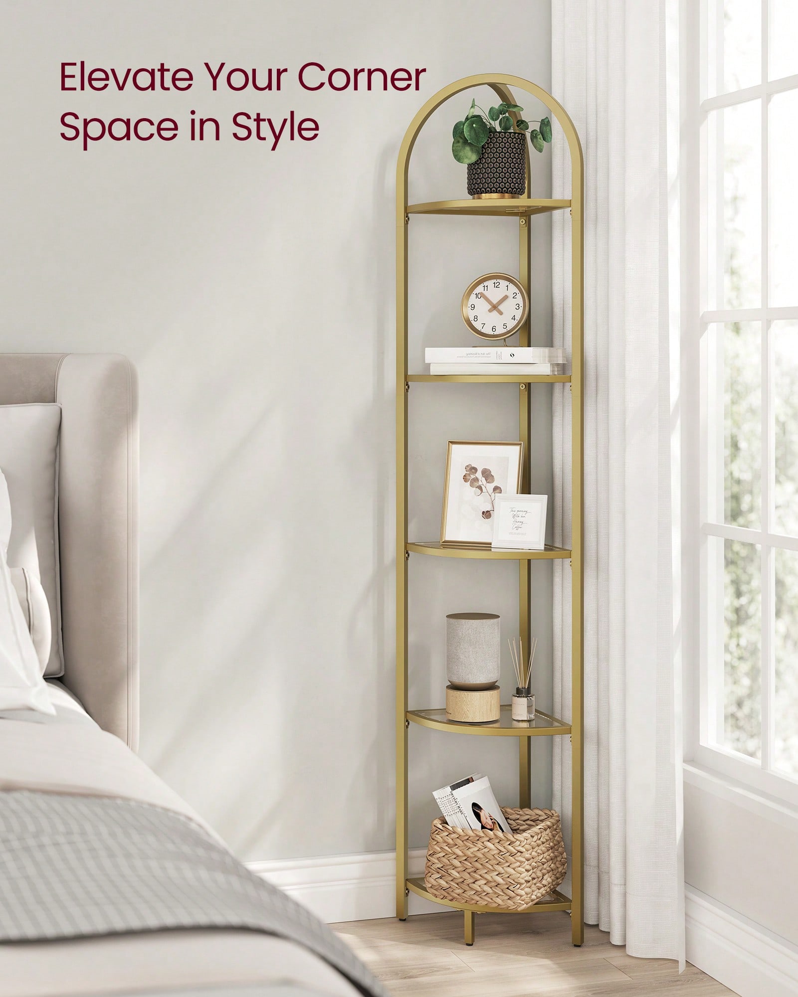 Estante de esquina, estantería - Bookshelf 5 Tier reseña y precio