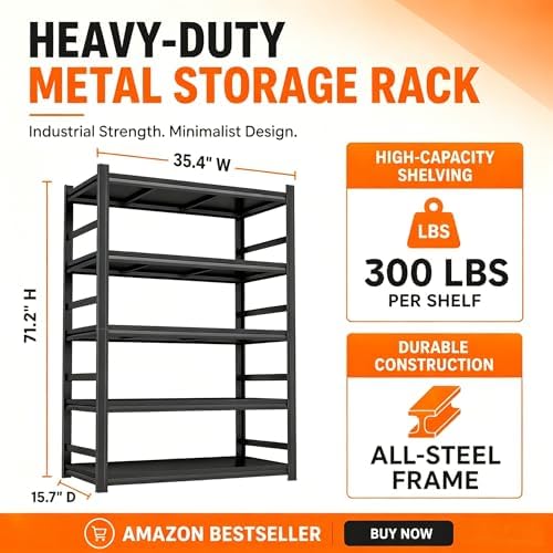 Estantería Metálica de 5 Nivel - Bookshelf 5 Tier reseña y precio