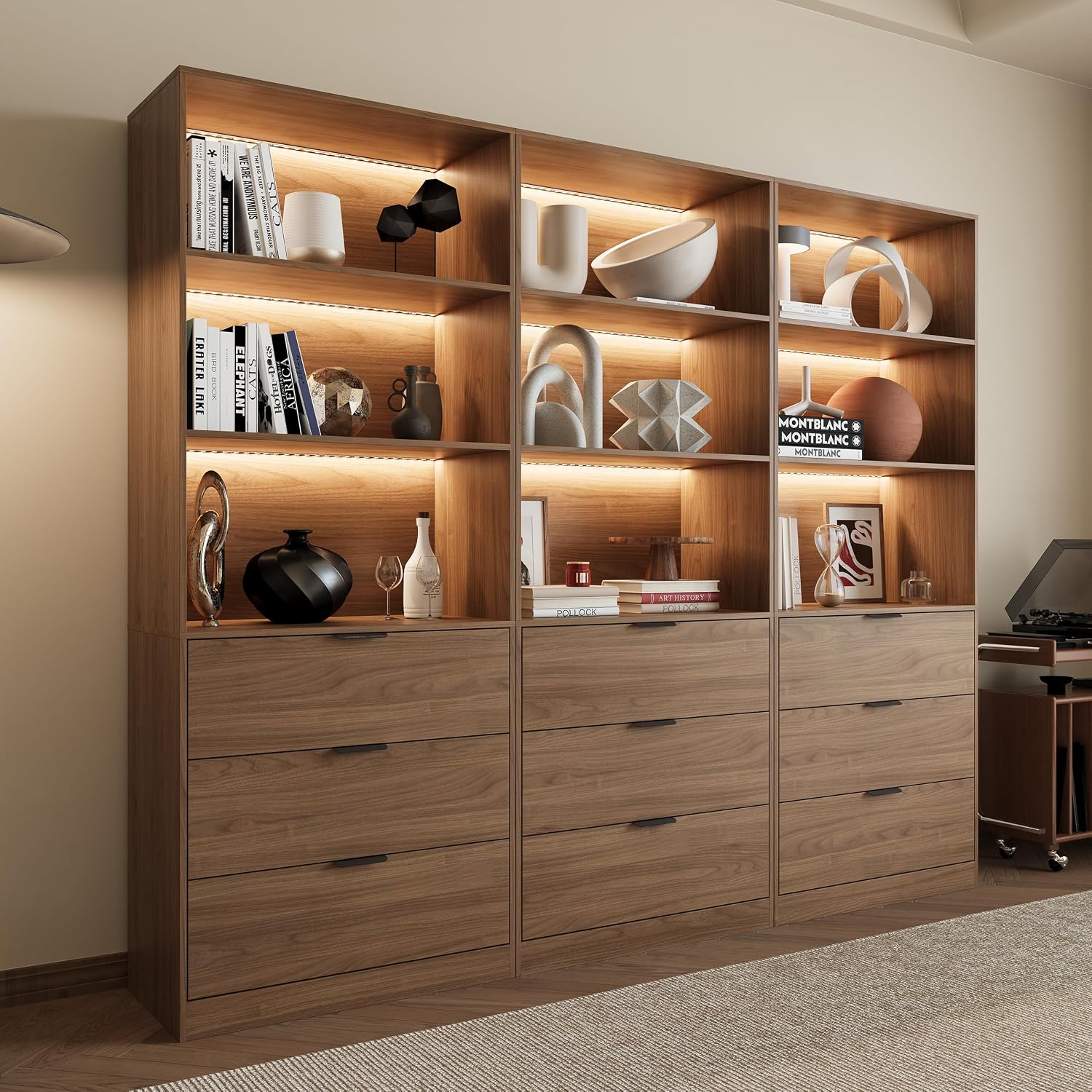 Estantería Iluminada de 3 Piez - Bookshelf 5 Tier reseña y precio