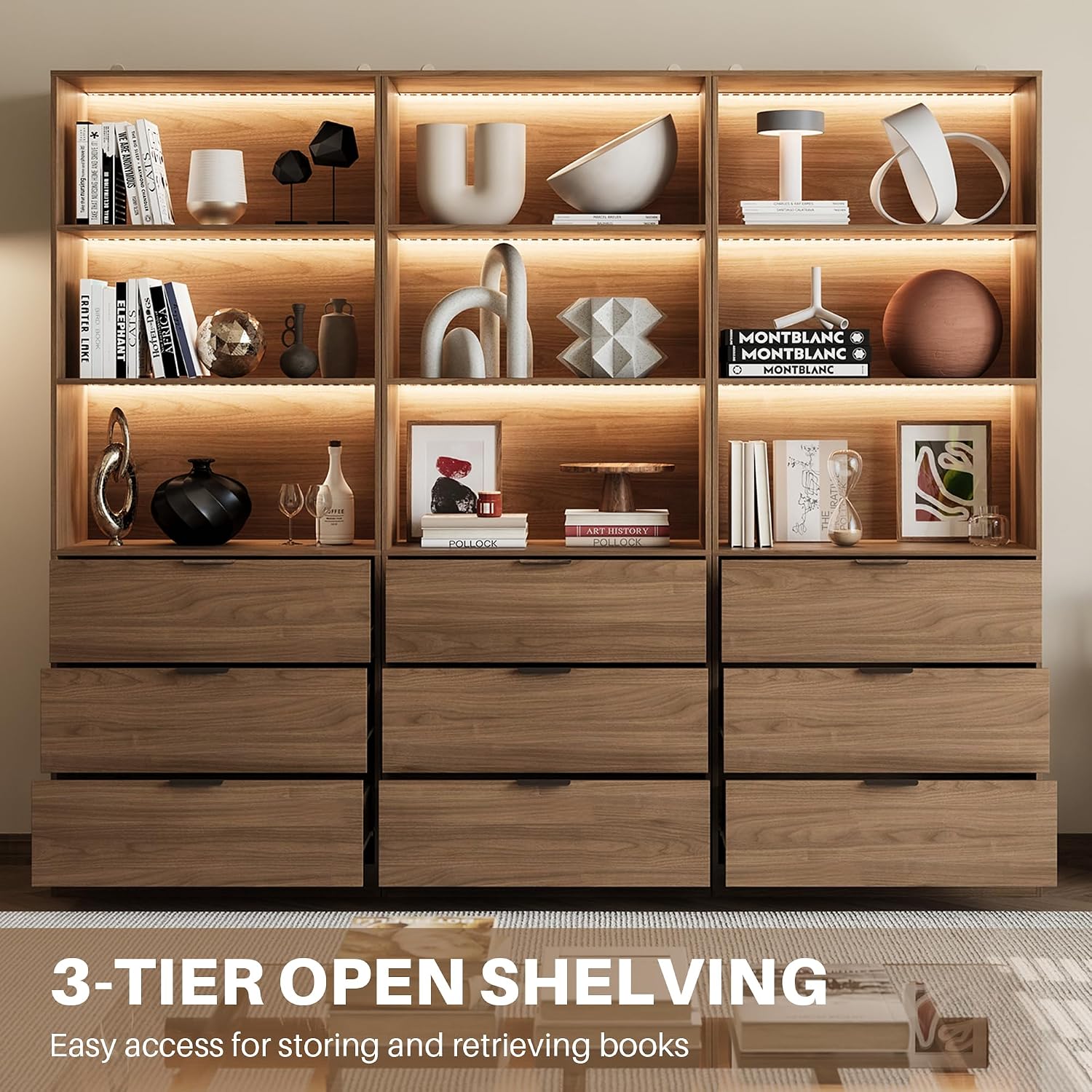 Estantería Iluminada de 3 Piez - Bookshelf 5 Tier reseña y precio
