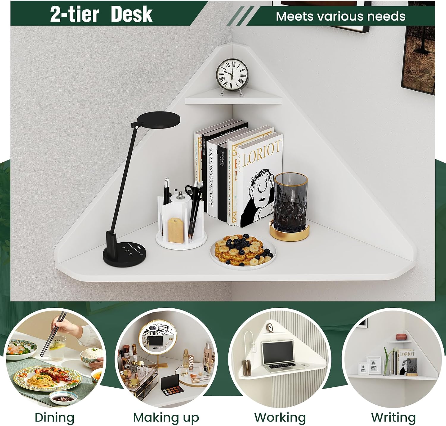 Escritorio Esquinero Flotante  - Office Furniture For Small Spaces reseña y precio