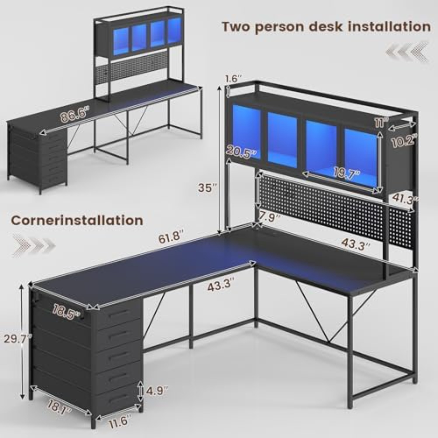 Escritorio Esquinero para Jueg - Gaming Desk With Hutch reseña y precio