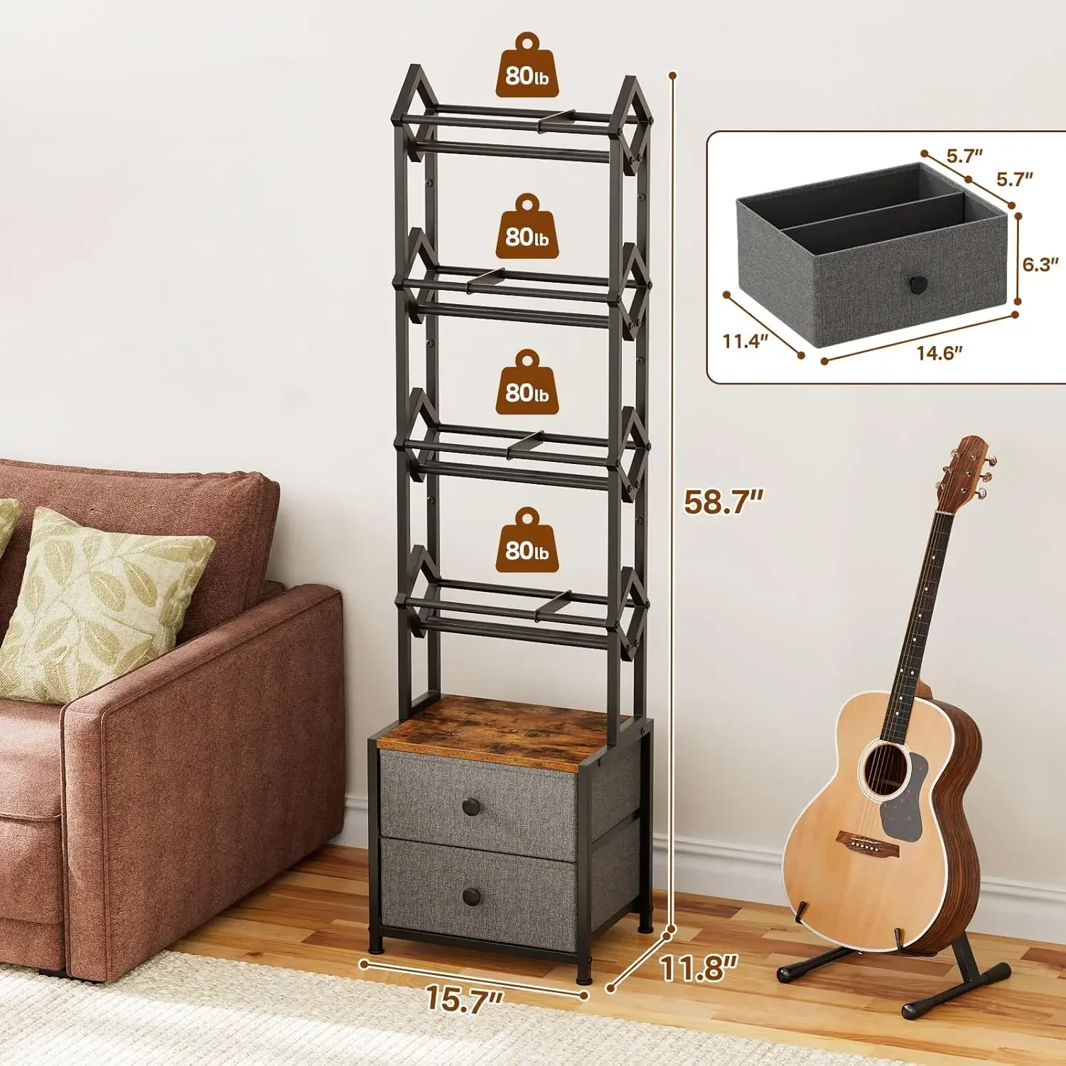 Estante de Almacenamiento para - Bookshelf 5 Tier reseña y precio
