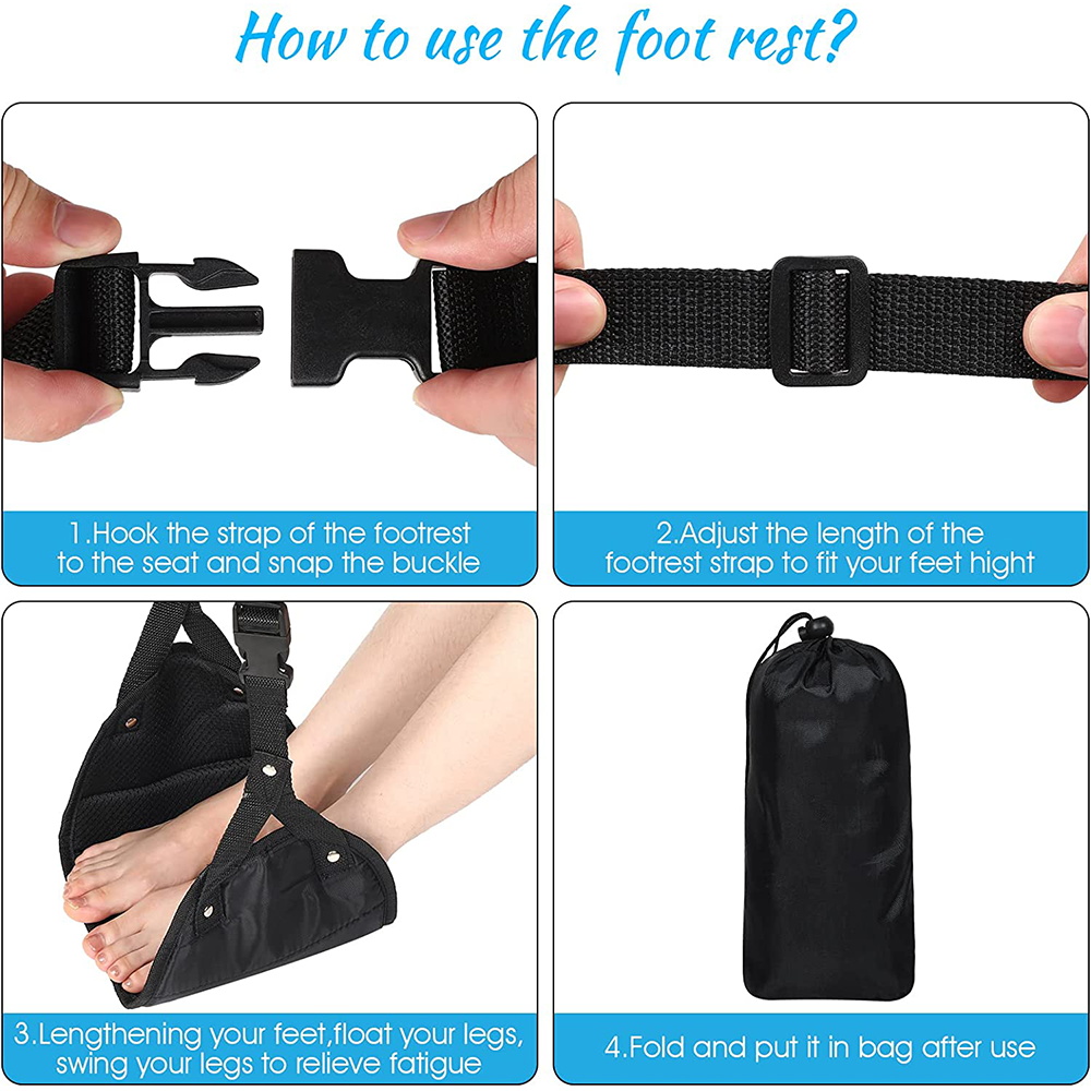 Hamaca para pies de avión, rep - Under Desk Hammock reseña y precio